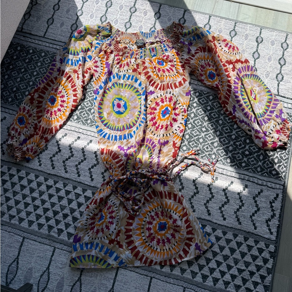 Boho Medallion Print Beach Cover Up